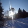 Unsere Rodelstrecke bei Kaiserwetter